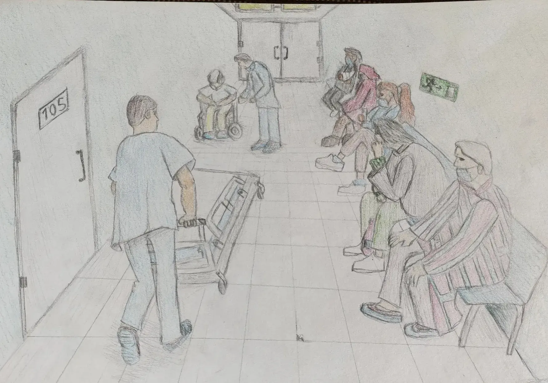 Children\'s drawing competition on doctors in Russia