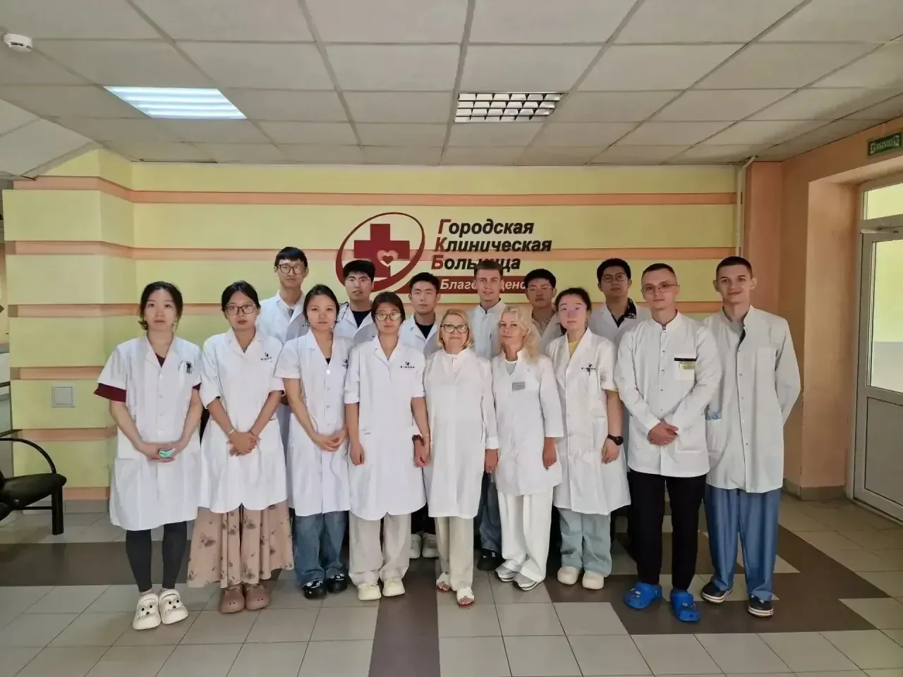 medical students observing cardiology procedures in Russia