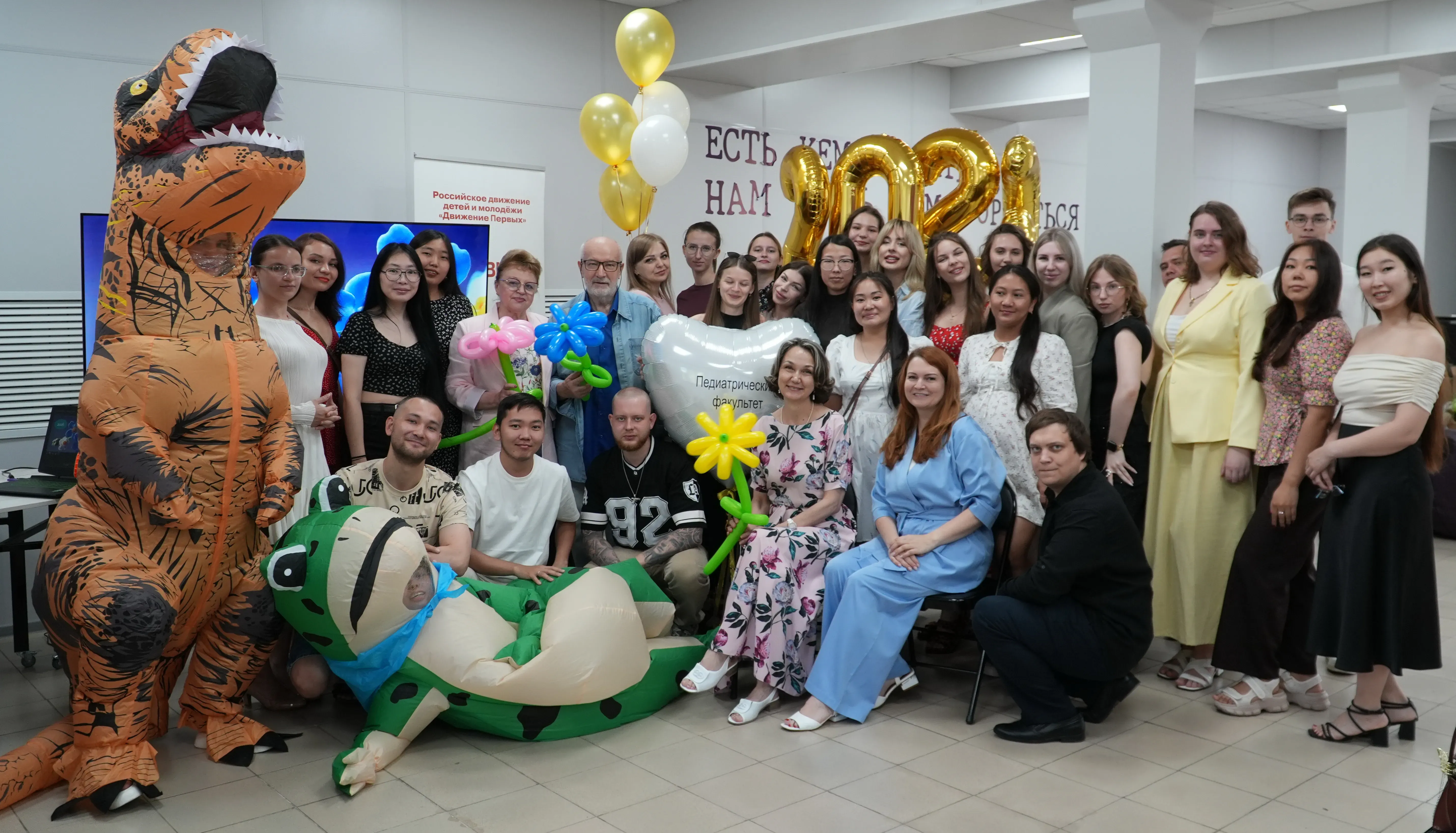 Pediatric graduates celebrating graduation in Russia