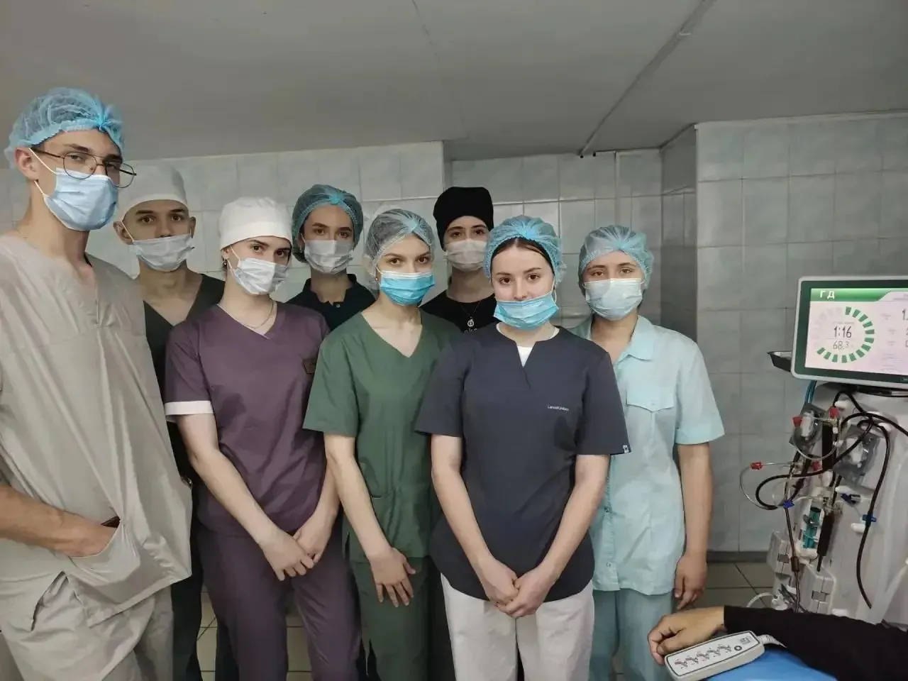 Third-year medical students during clinical internship in Russia