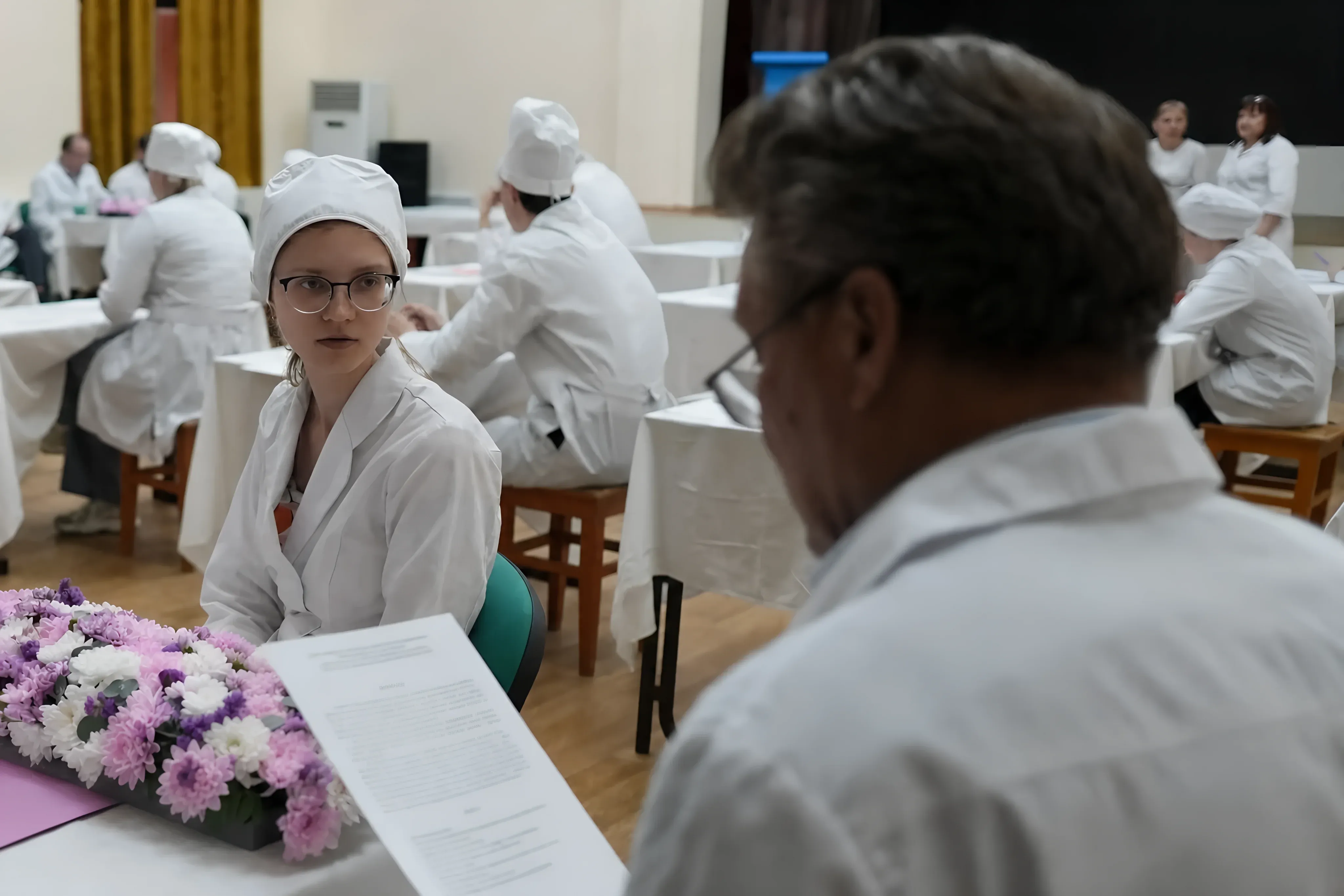 Amur State Medical Academy graduates taking state exams