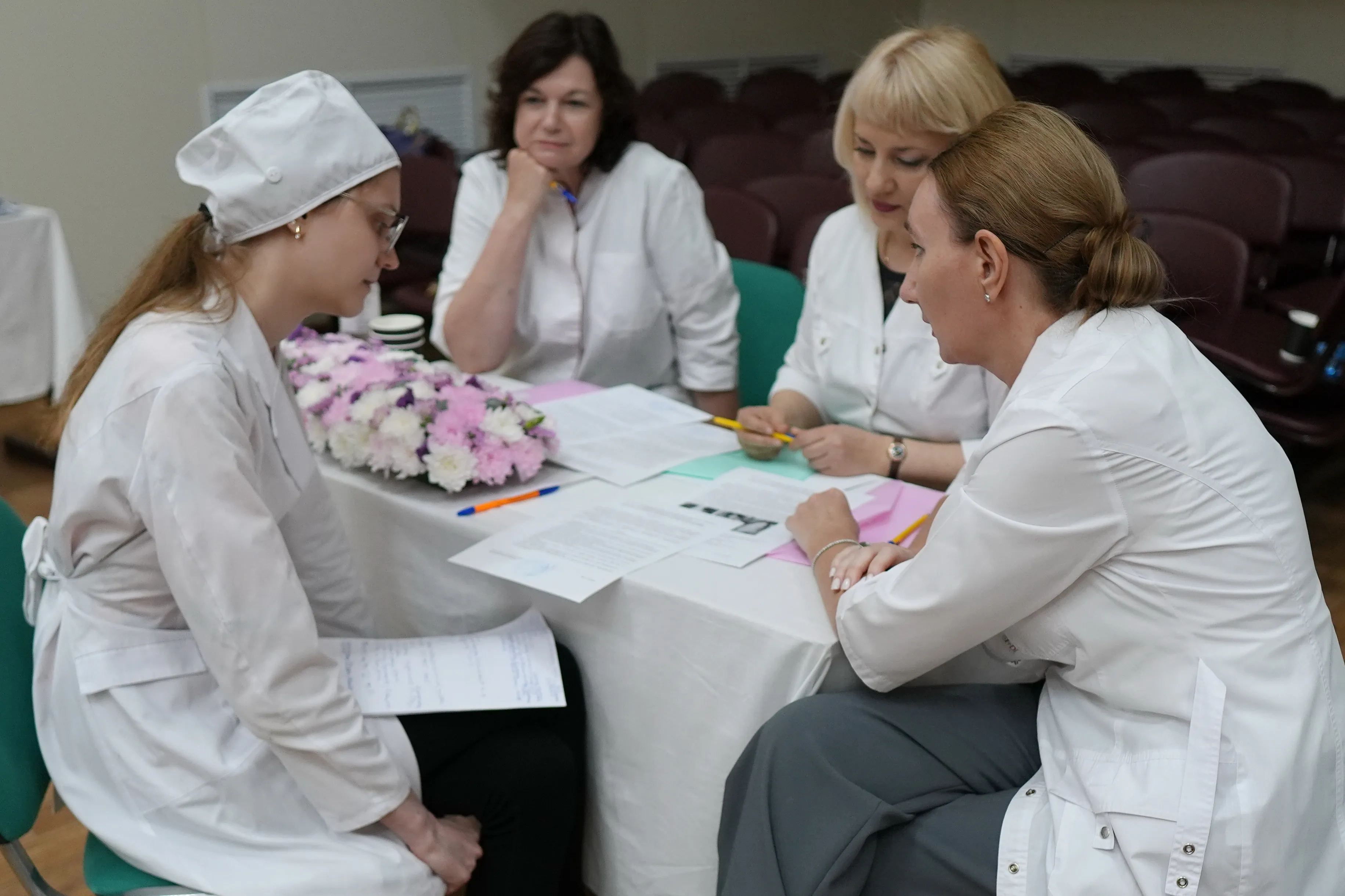 Amur State Medical Academy graduates taking state exams