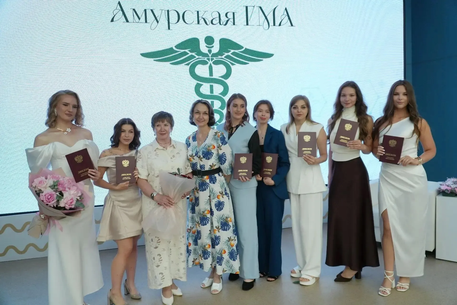 Top medical students receiving awards in Russia