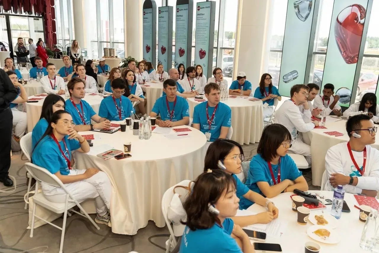 Young medical researchers participating in a national conference in Russia
