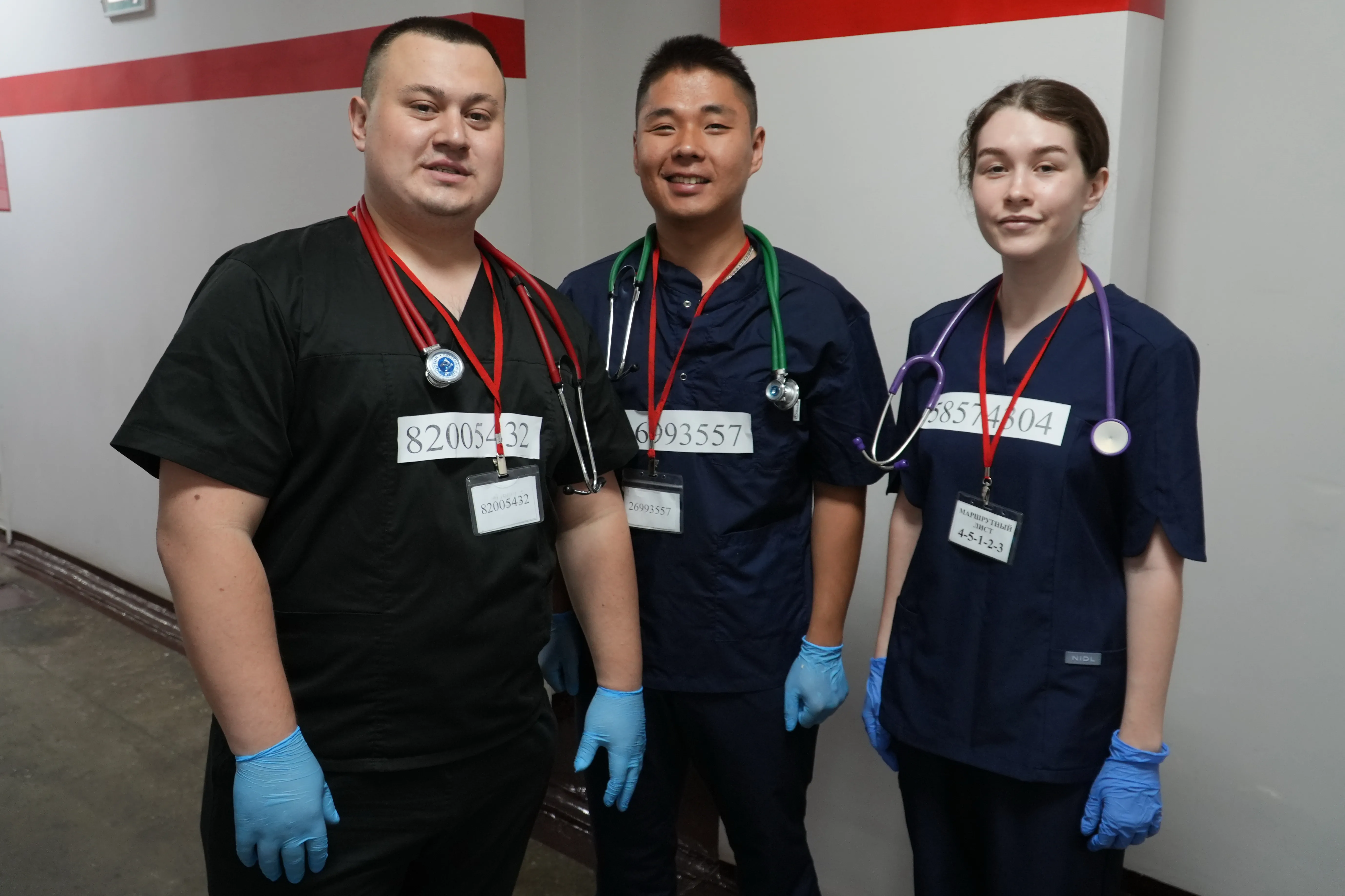 MBBS graduates demonstrating clinical skills in Russia