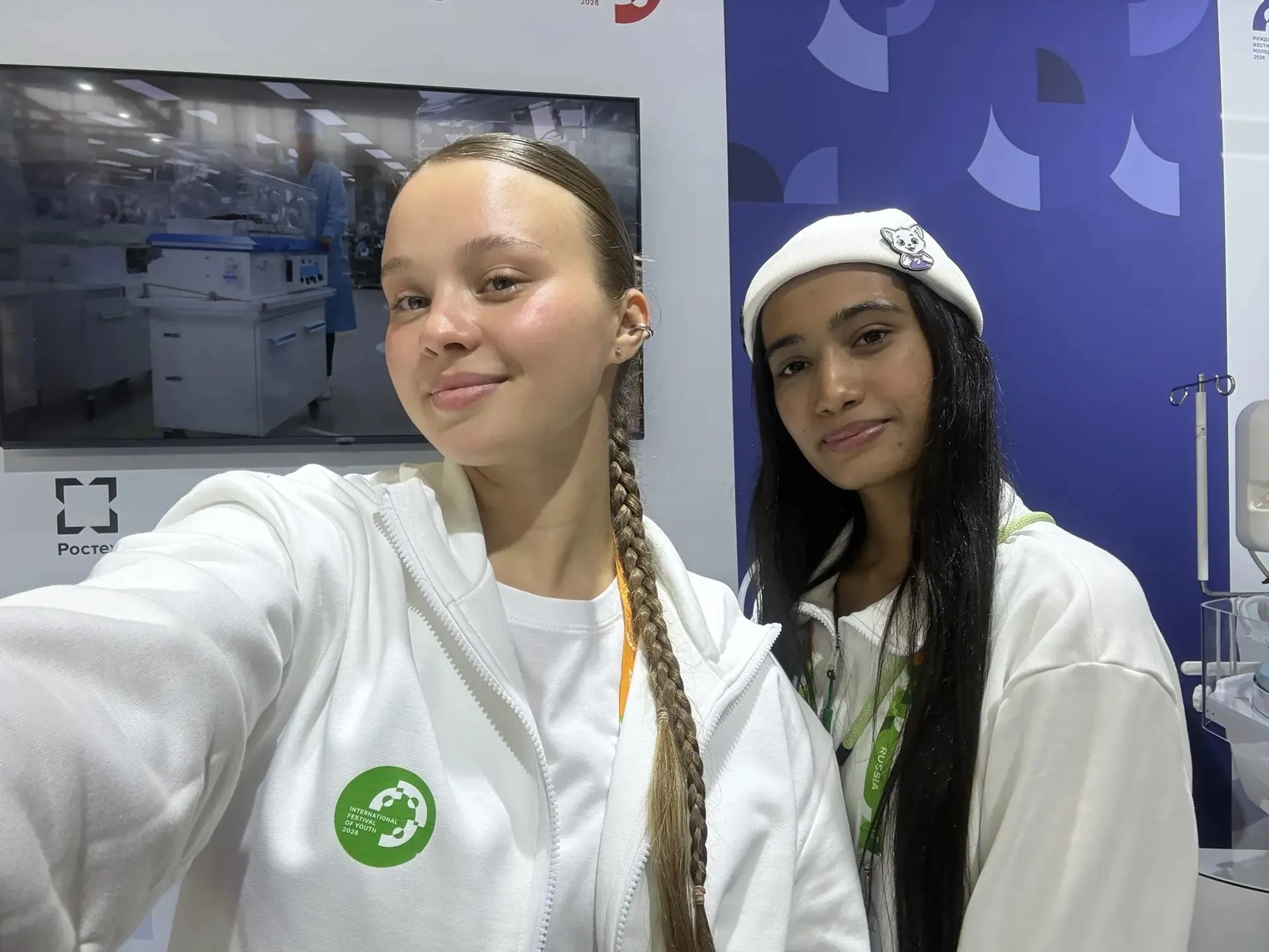 Medical students engaging in cultural exchange at an international youth festival